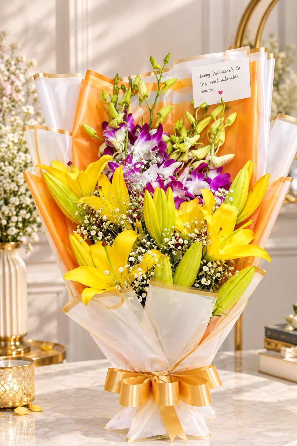 Golden Radiance & Purple Romance