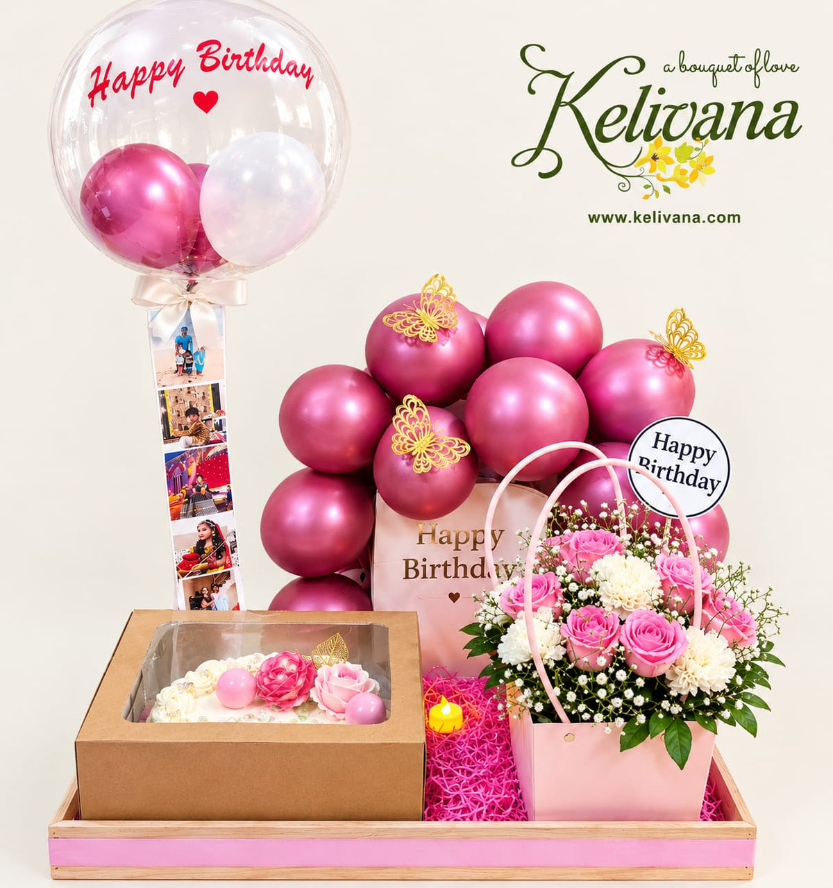 Birthday Blossom & Photo Balloon Luxury Hamper