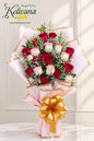 Romantic Red & Pink Rose Elegance Bouquet